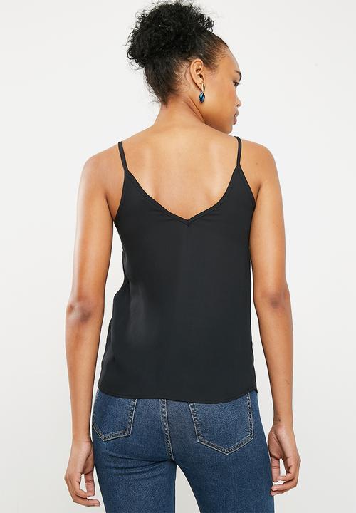 Superbalist - Cami with lace insets - Black