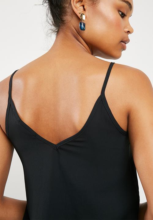 Superbalist - Cami with lace insets - Black