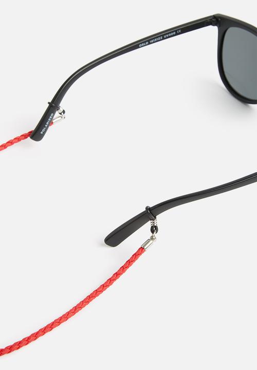 Unknown Eyewear - PU leather woven cord- red