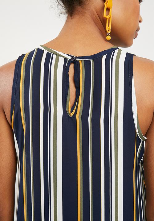 Superbalist - Woven scoop neck vest - navy 