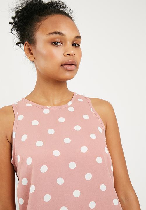 Superbalist - Woven scoop neck vest - Dusty pink 