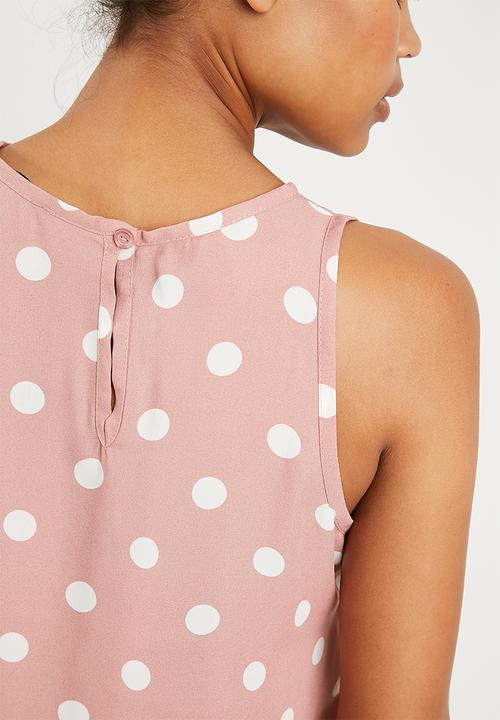 Superbalist - Woven scoop neck vest - Dusty pink 