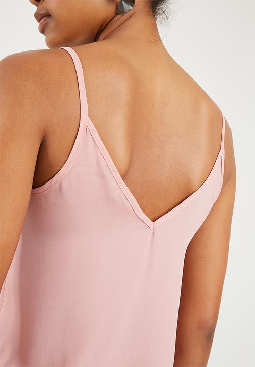 Superbalist - Cami with lace insets - pink