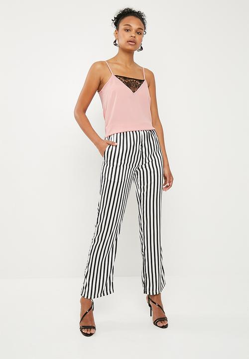 Superbalist - Cami with lace insets - pink