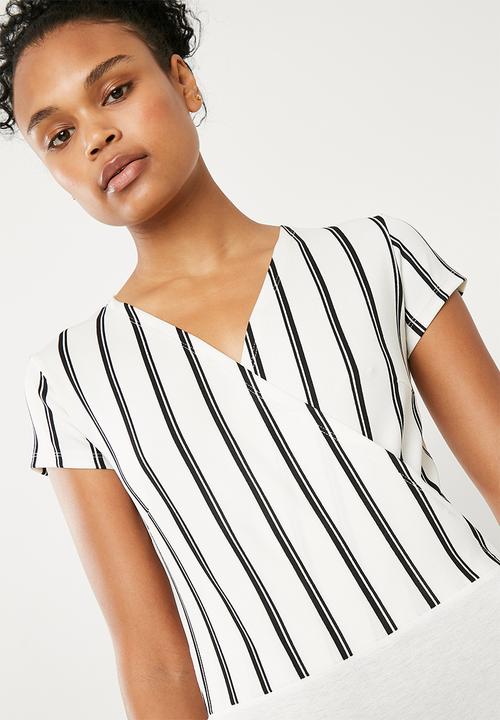 Superbalist - Knit combo bodysuit - black & white 