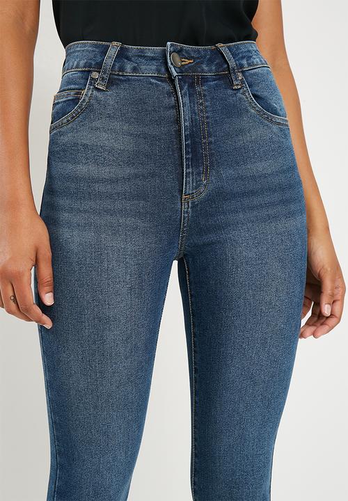 Cotton On - High rise grazer skinny jean - blue 