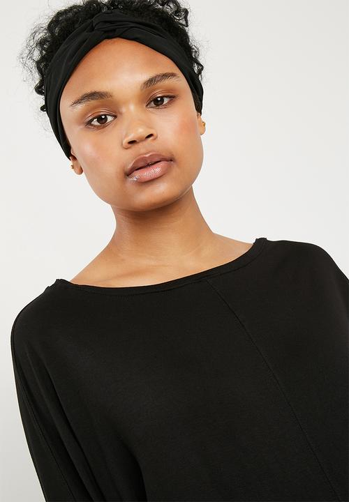 Superbalist - Long sleeve 2 pack tee - black & peach 