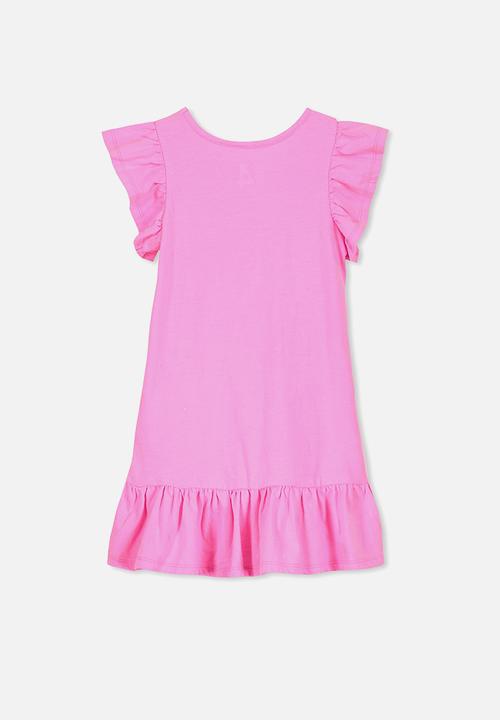 Cotton On - Ella short sleeve dress - pink