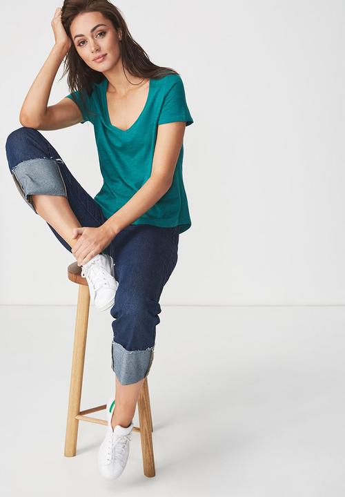 Cotton On - The deep V-neck - green
