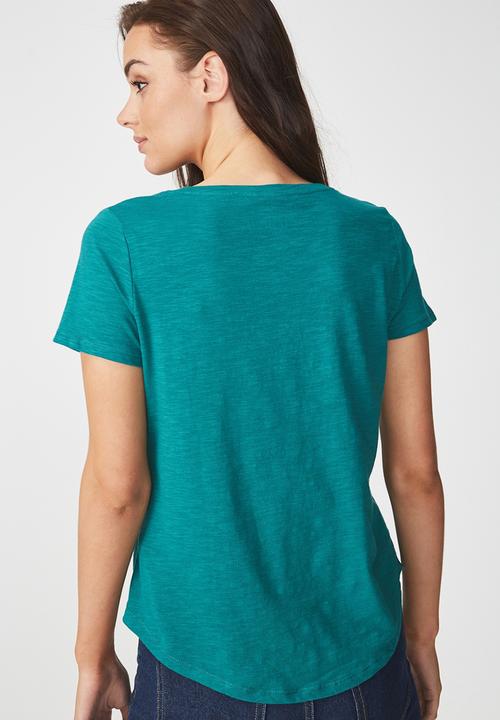 Cotton On - The deep V-neck - green