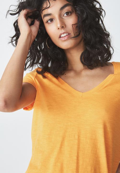 Cotton On - The deep V-neck - orange