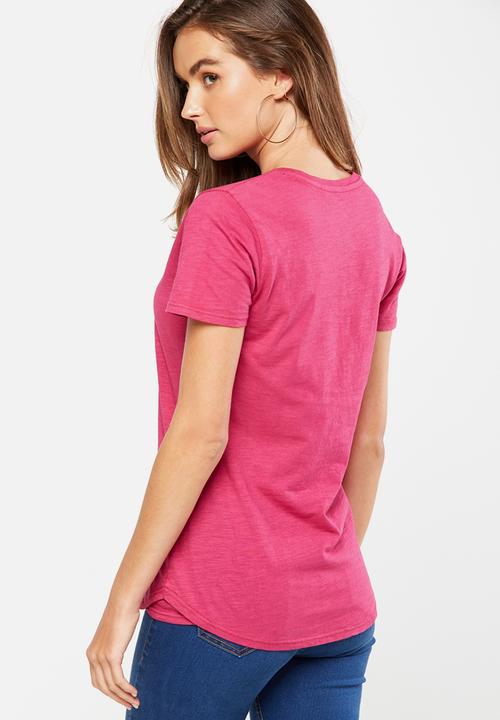 Cotton On - The crew T-shirt - pink