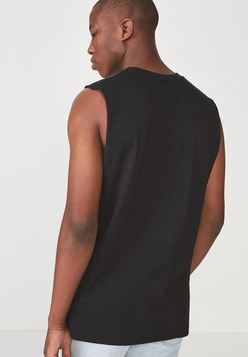 Cotton On - Tbar muscle tee - black 