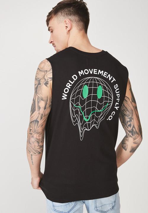 Cotton On - Tbar muscle tee - black