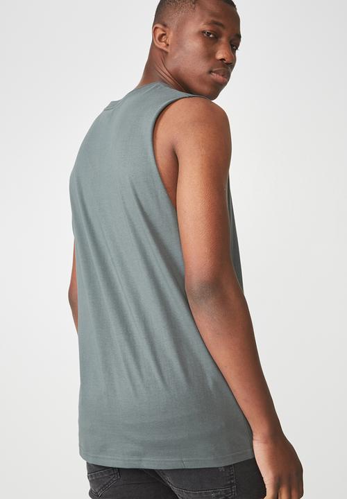 Cotton On - Tbar muscle tee - khaki