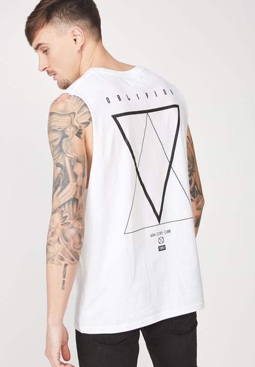 Cotton On - Tbar muscle tee - white 
