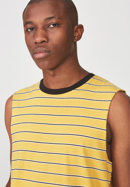 Cotton On - Tbar muscle tee - yellow 
