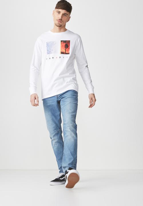 Cotton On - Tbar long sleeve tee - white 