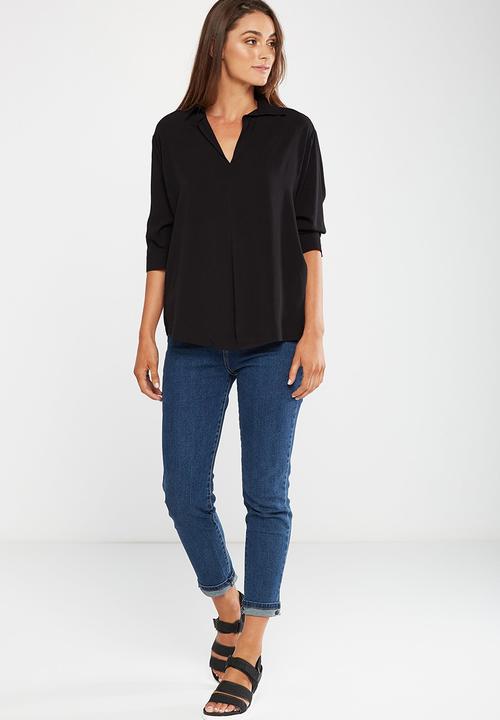 Cotton On - Bex popover shirt - black