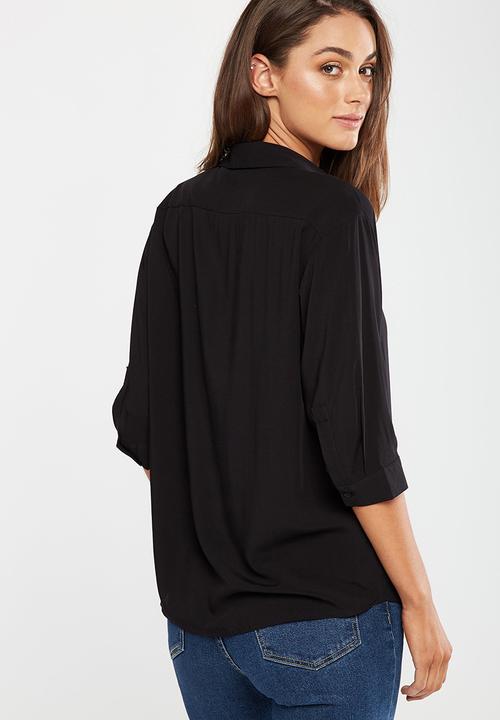 Cotton On - Bex popover shirt - black