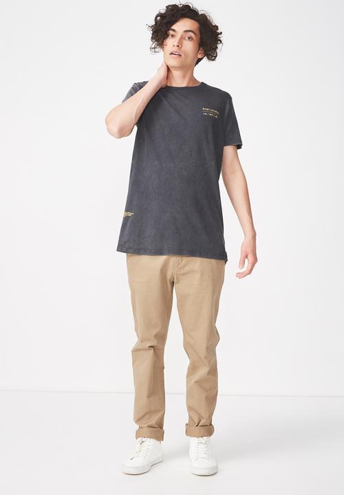 Cotton On - Longline scoop hem tee - black 