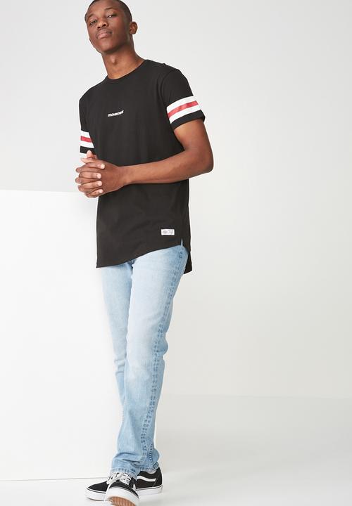 Cotton On - Longline scoop hem tee - black