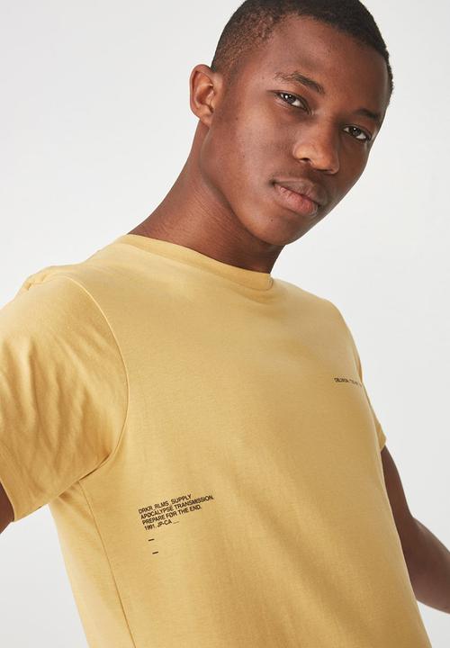 Cotton On - Longline scoop hem tee - yellow 