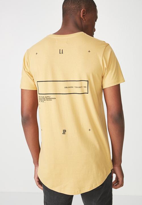 Cotton On - Longline scoop hem tee - yellow 