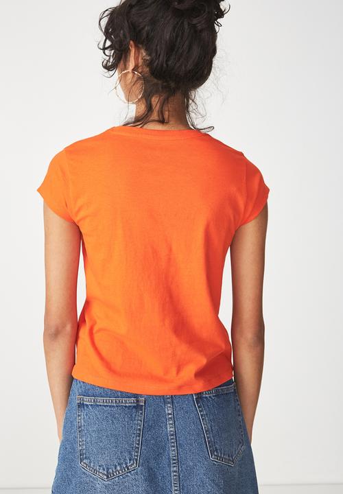 Cotton On - Tbar graphic tee angel amore - orange