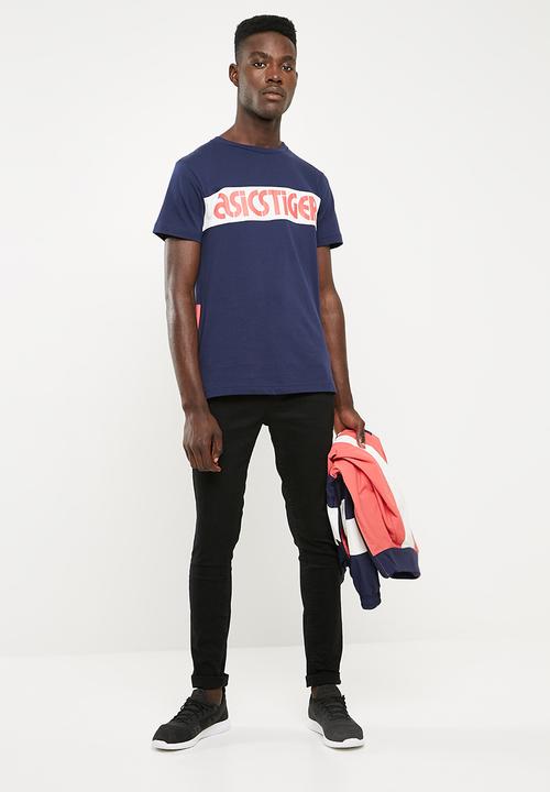 Asics Tiger - Colour block short sleeve border tee - multi