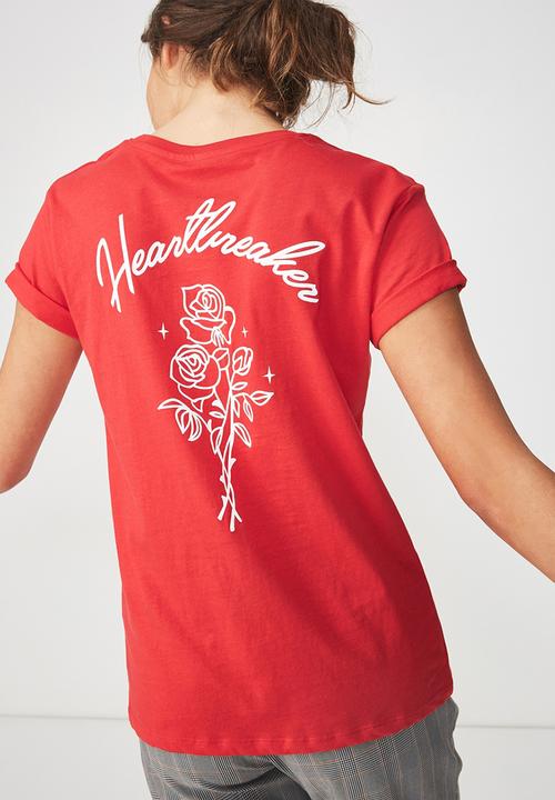 Cotton On - Tbar fox graphic T-shirt - red