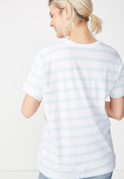 Cotton On - Tbar fox graphic - white & blue