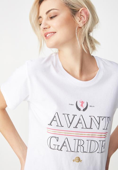 Cotton On - Tbar fox graphic T-shirt - white