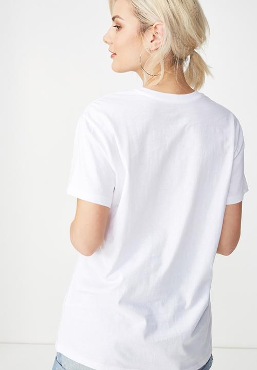 Cotton On - Tbar fox graphic T-shirt - white