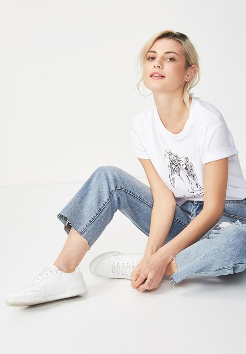 Cotton On - Tbar fox graphic T-shirt - white 