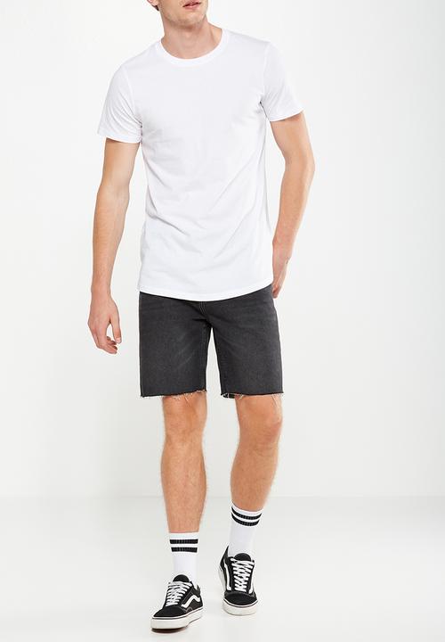 Cotton On - Essential longline curved hem tee - white 