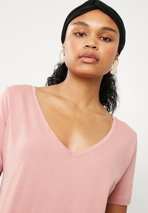 Superbalist - Boyfriend tees 2 pack - black & pink 
