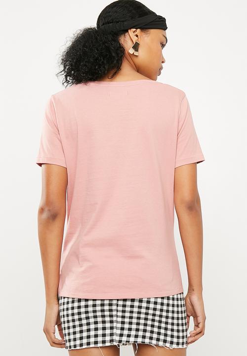 Superbalist - Boyfriend tees 2 pack - black & pink 