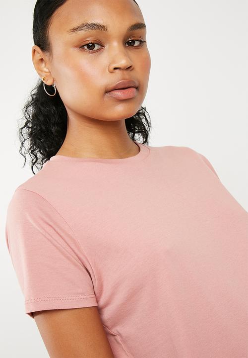 Superbalist - Crew neck 2 pack tees - pink & white