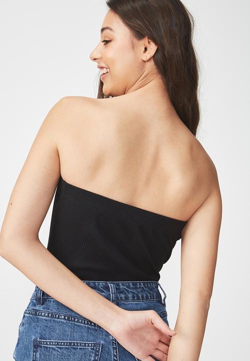 Cotton On - Kylie strapless bodysuit - black