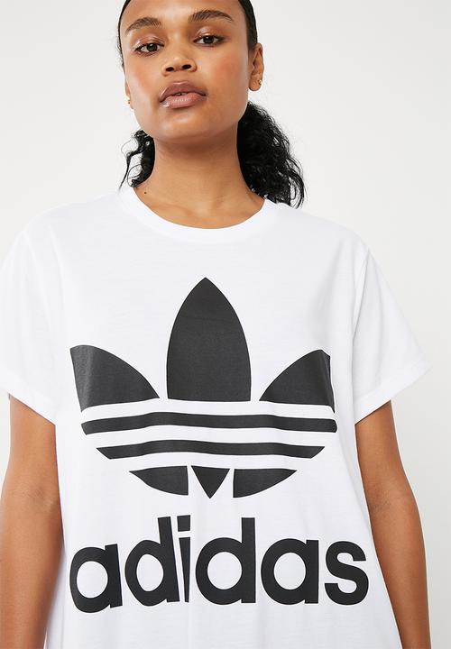 adidas Originals - Boxy trefoil tee - white & black 
