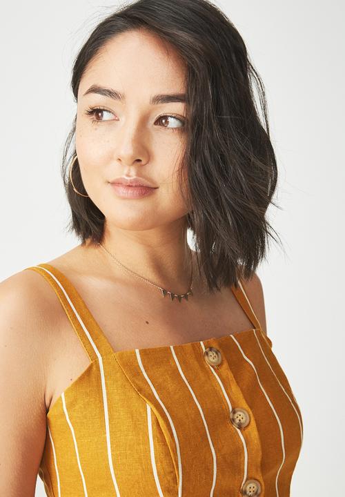 Cotton On - Carla button front tank - gold 