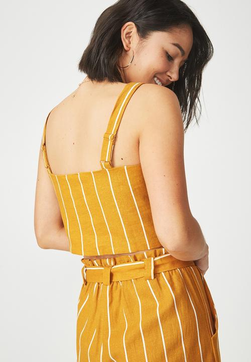 Cotton On - Carla button front tank - gold 