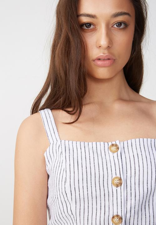 Cotton On - Carla button front - black & white 