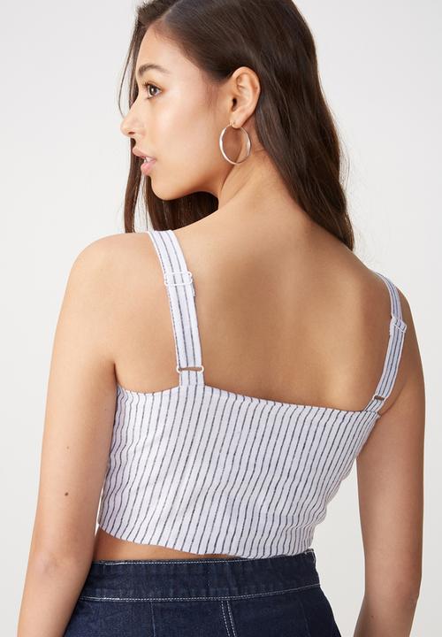 Cotton On - Carla button front - black & white 