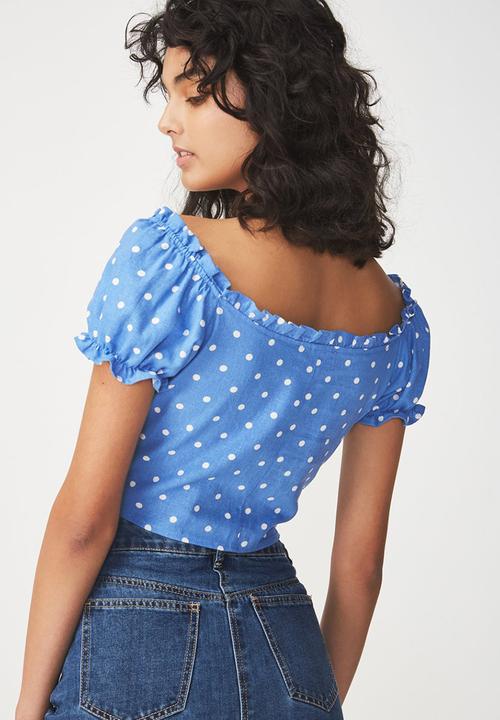 Cotton On - Cleo blouse - blue & white 
