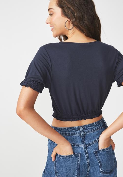 Cotton On - Meredith prairie top - navy