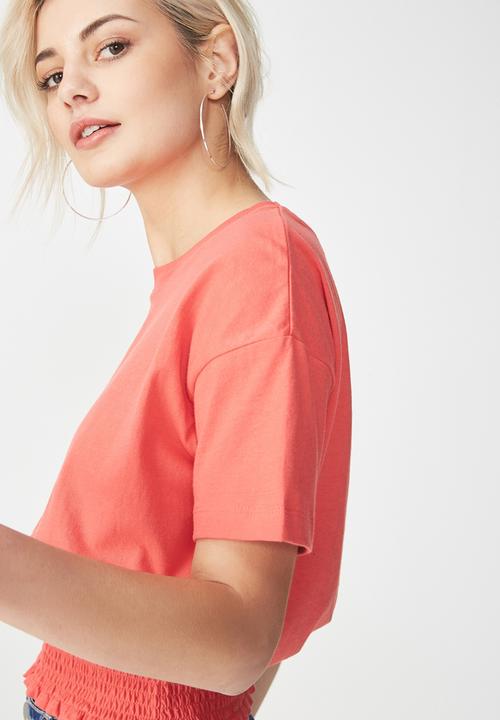 Cotton On - Paula prairie tee - coral
