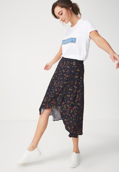 Cotton On - Woven dana drapey midi skirt - multi