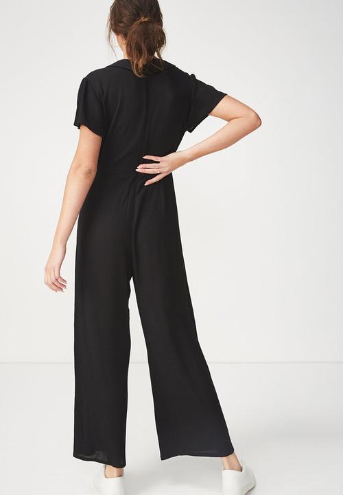Cotton On - Woven jordy cap sleeve jumpsuit - black